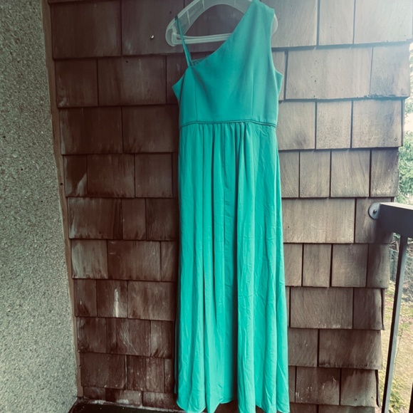 Adrianna Papell Women's One Shoulder Chiffon Gown Special Occasion Dress Size 14 - Picture 13 of 16